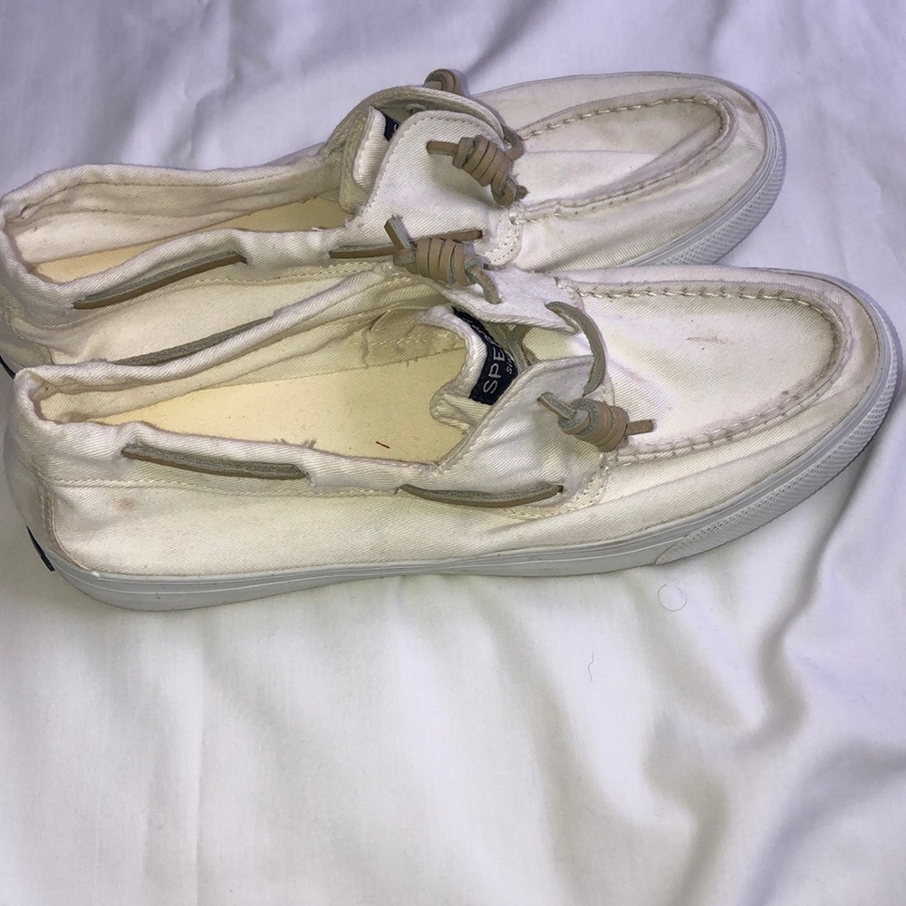 Sperry Women’s Canvas Slip-on Shoes White Size 10 - Picture 2 of 7